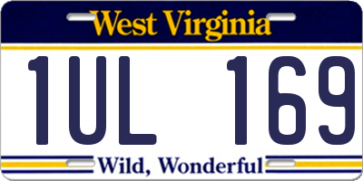 WV license plate 1UL169