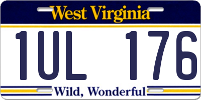 WV license plate 1UL176