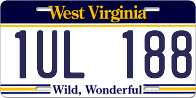 WV license plate 1UL188