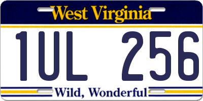 WV license plate 1UL256