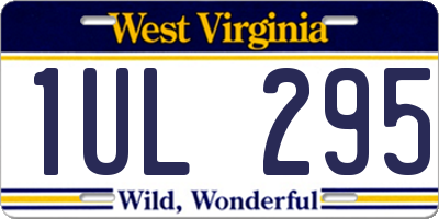 WV license plate 1UL295