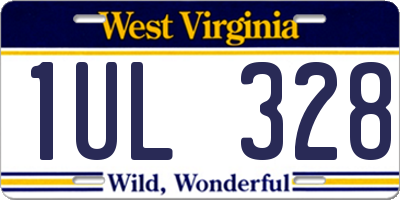 WV license plate 1UL328