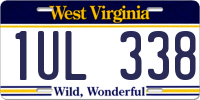 WV license plate 1UL338