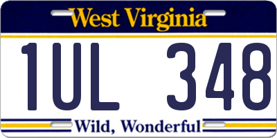 WV license plate 1UL348