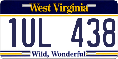 WV license plate 1UL438