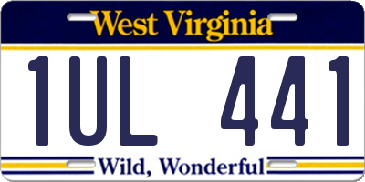 WV license plate 1UL441