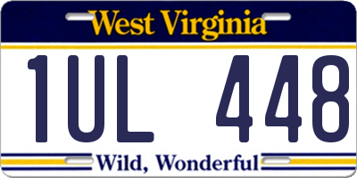 WV license plate 1UL448