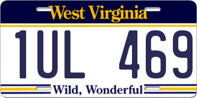WV license plate 1UL469