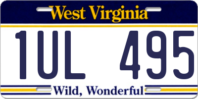 WV license plate 1UL495