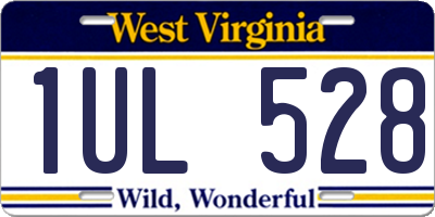 WV license plate 1UL528