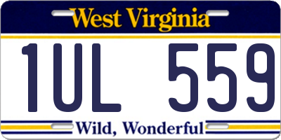 WV license plate 1UL559