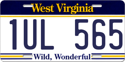 WV license plate 1UL565