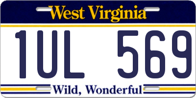 WV license plate 1UL569