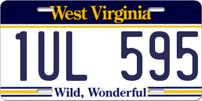WV license plate 1UL595