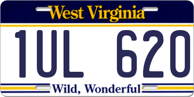 WV license plate 1UL620