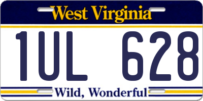 WV license plate 1UL628