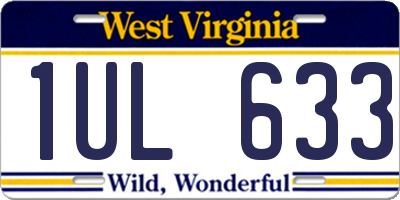 WV license plate 1UL633
