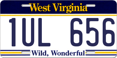 WV license plate 1UL656