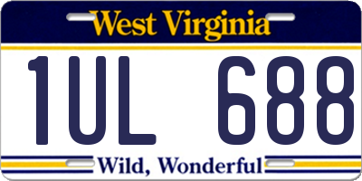WV license plate 1UL688