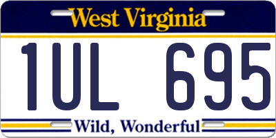 WV license plate 1UL695