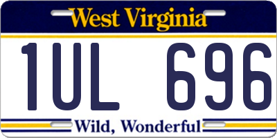 WV license plate 1UL696