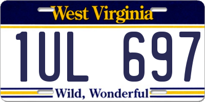WV license plate 1UL697