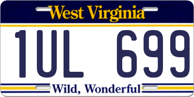 WV license plate 1UL699
