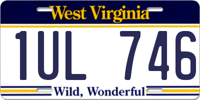 WV license plate 1UL746