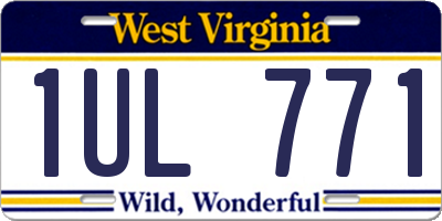 WV license plate 1UL771