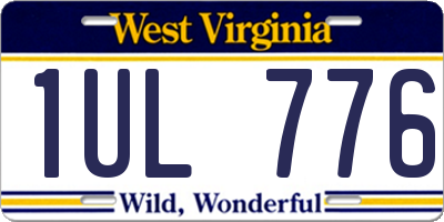 WV license plate 1UL776