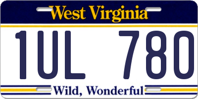 WV license plate 1UL780