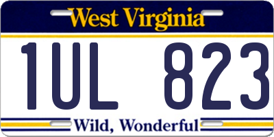 WV license plate 1UL823