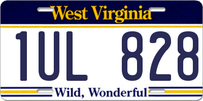 WV license plate 1UL828