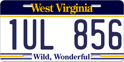 WV license plate 1UL856
