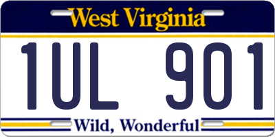 WV license plate 1UL901