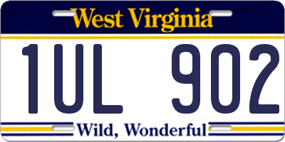 WV license plate 1UL902