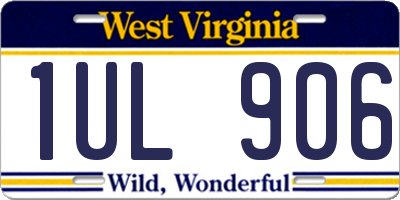 WV license plate 1UL906