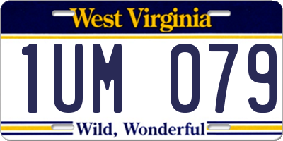 WV license plate 1UM079
