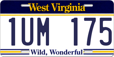 WV license plate 1UM175