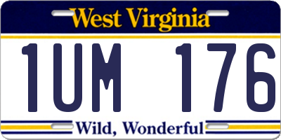 WV license plate 1UM176