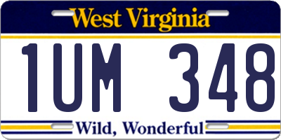 WV license plate 1UM348