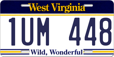 WV license plate 1UM448