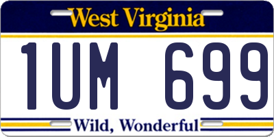 WV license plate 1UM699