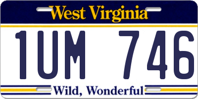 WV license plate 1UM746