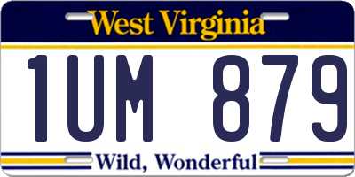 WV license plate 1UM879