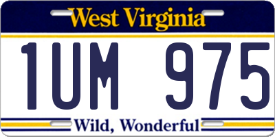 WV license plate 1UM975