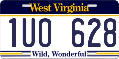WV license plate 1UO628