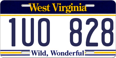 WV license plate 1UO828