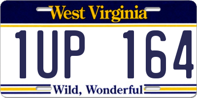 WV license plate 1UP164