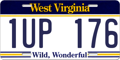 WV license plate 1UP176